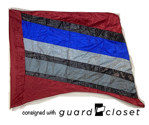 5 maroon/blue/gray/black flags guardcloset