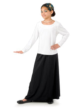 Load image into Gallery viewer, LUCY (Style #2295Y) - High Scoop Neck Long Sleeve Blouse - Youth Cousin&#39;s Concert Attire
