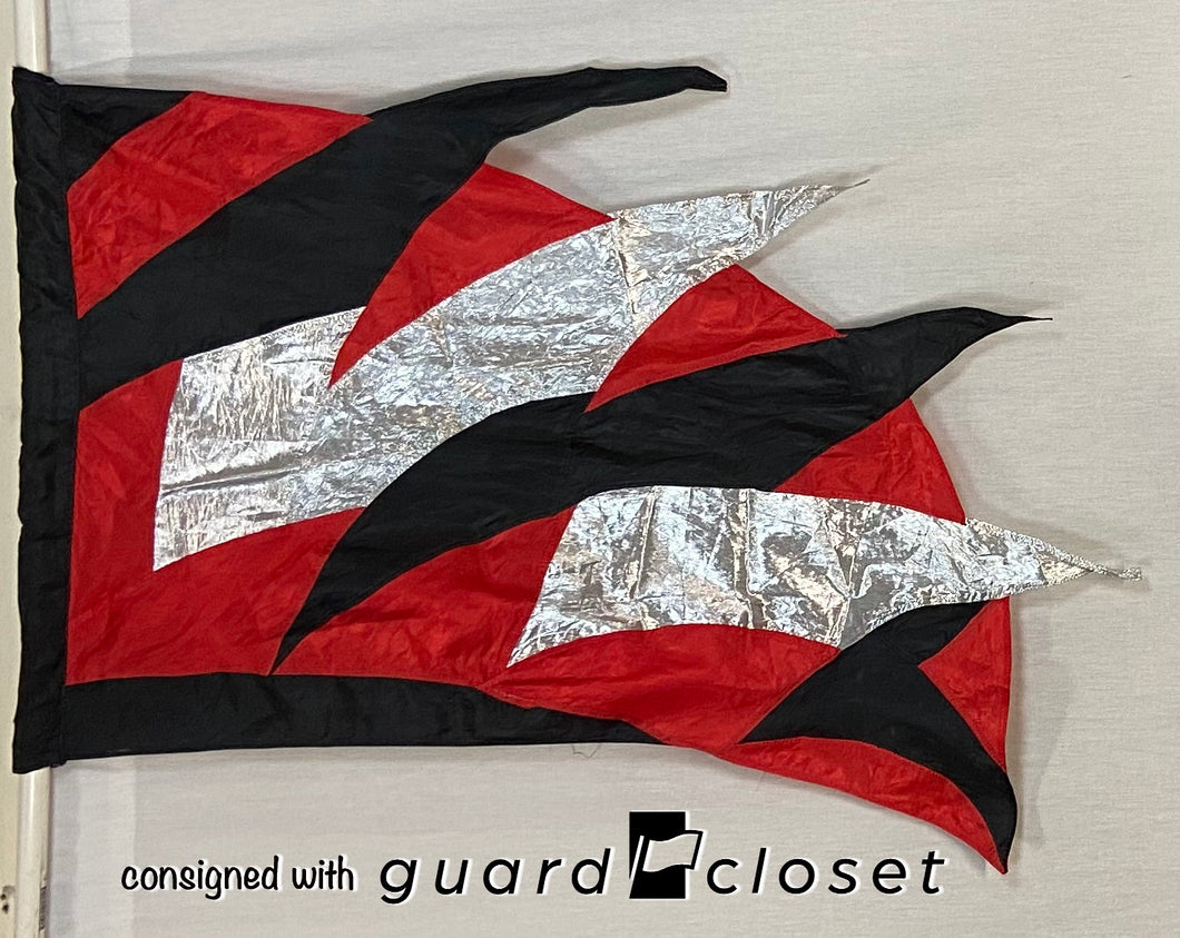 5 black/red/silver flags guardcloset