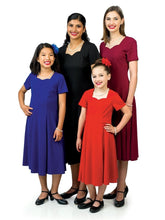 Load image into Gallery viewer, VALENTINA (Style #403Y) - Sweetheart Neck Short Sleeve Show Choir Dress-Youth Cousin&#39;s Concert Attire
