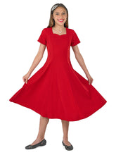 Load image into Gallery viewer, VALENTINA (Style #403Y) - Sweetheart Neck Short Sleeve Show Choir Dress-Youth Cousin&#39;s Concert Attire
