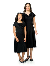 Load image into Gallery viewer, PARIS (Style #433Y) - Cowl Neck Cap Sleeve Show Choir Dress - Youth Cousin&#39;s Concert Attire
