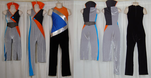 22 Complete Blue/orange/black/gray Varied Style Uniforms guardcloset