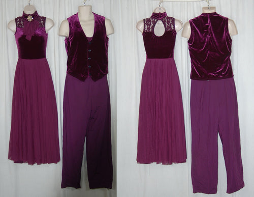 5 purple sleeveless dresses + 1 male vest/pants guardcloset