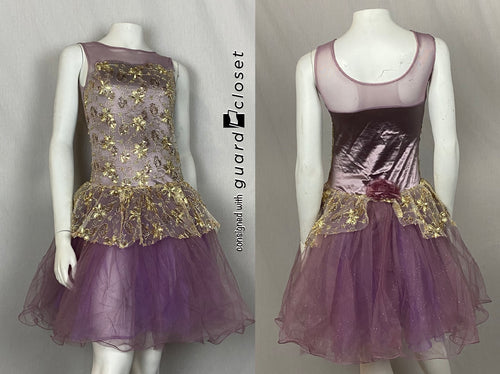 16 Mauve Dresses W/ Gold Embellishment Weissman