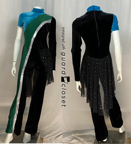 28 Female + 1 Male Black/silver/green/aqua Uniforms Creative Costuming & Designs