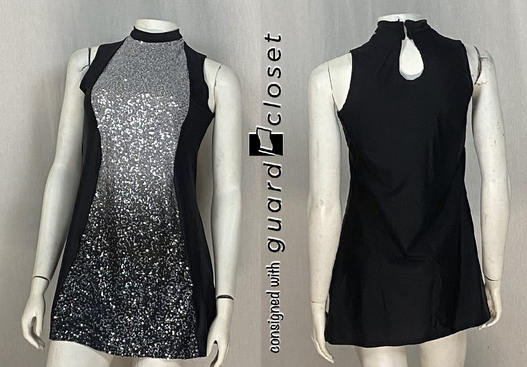 9 Black/silver Sleeveless Tunics Style Plus