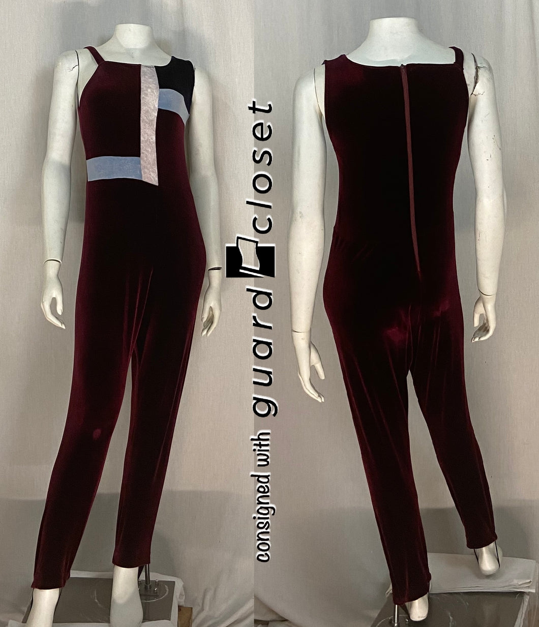 21 maroon/navy blue/light blue unitards- two styles Fred J. Miller