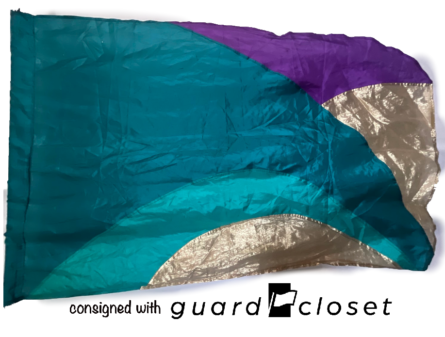 5 teal/gold/purple flags guardcloset